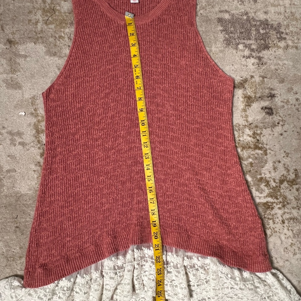 Xhilaration Coral Knit Top - Picture 6 of 7